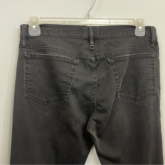 Frame Denim Mens 30 x 33 L'Homme Skinny Jeans Black Distressed - Picture 7 of 10